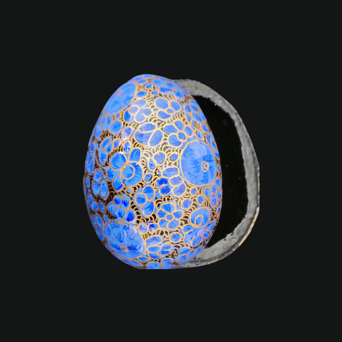 4” Enchanted Blue Trinket Holder Easter Egg