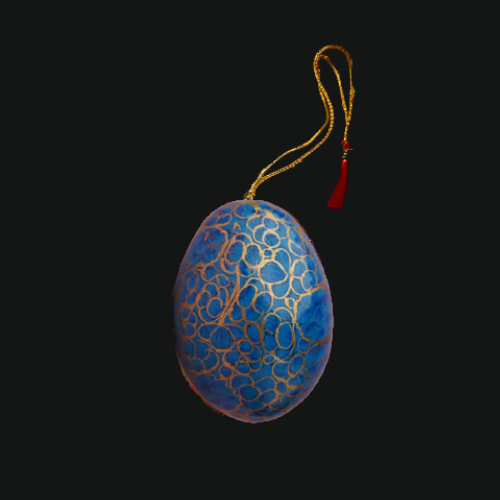 2” Enchanted Blue Hanging Easter Egg Decoration