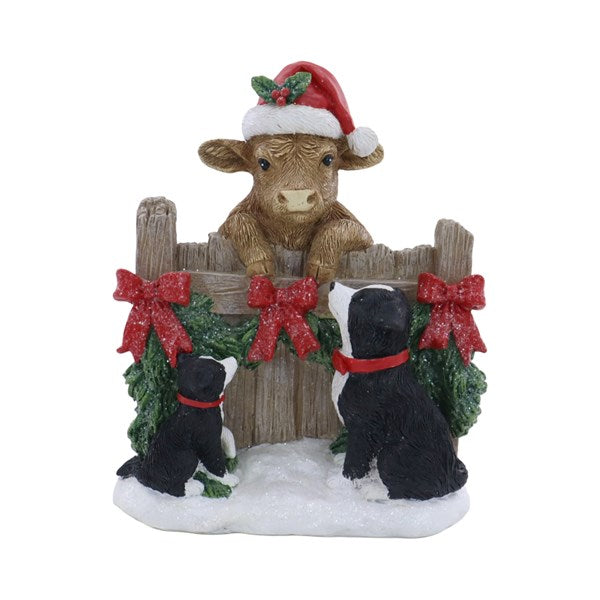 Highland Cow & Friend Ornament 16 x 20cm