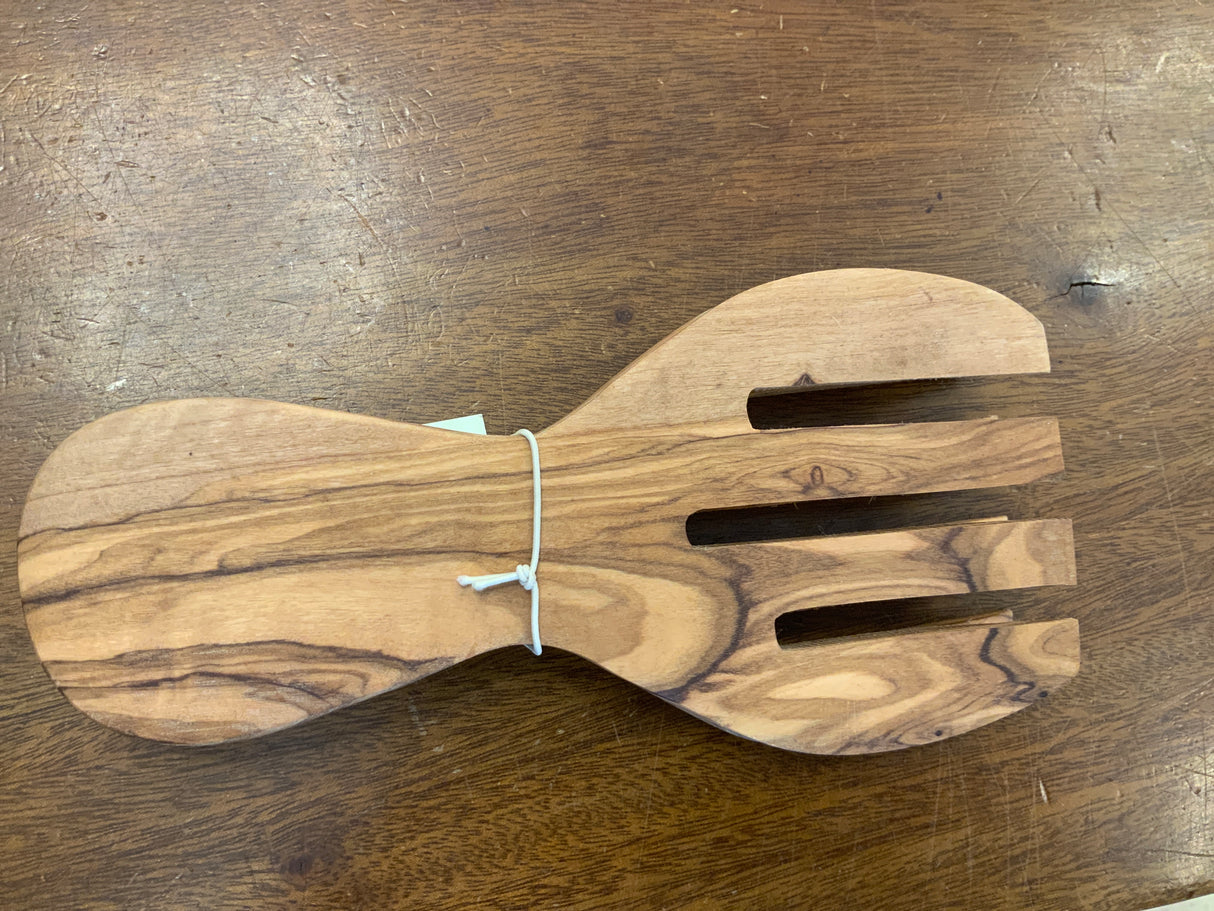 Olive Wood Salad Hands Set