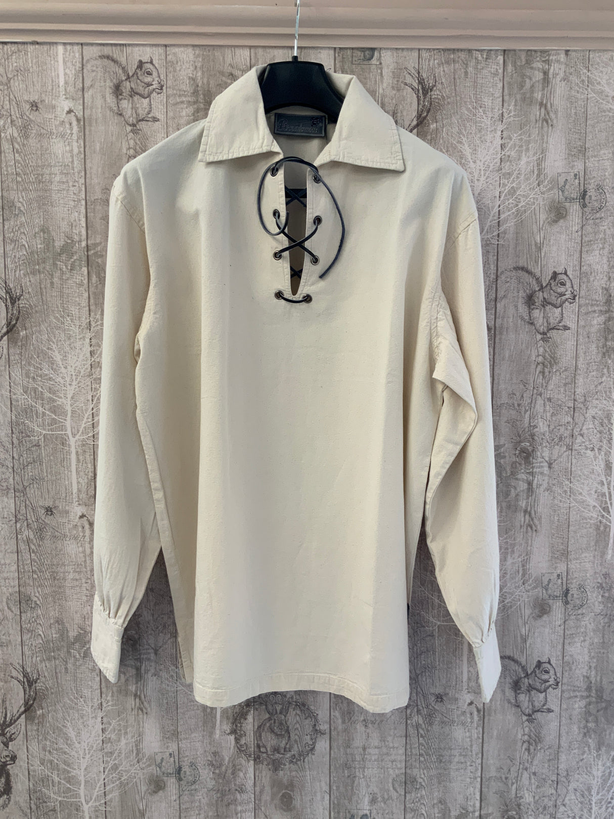 Cream Mens Highlander (Ghillie) Shirt