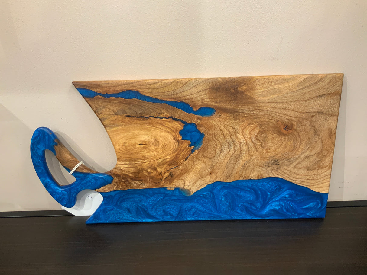 Swirl Handle Blue River Large Charcuterie / Serving Board