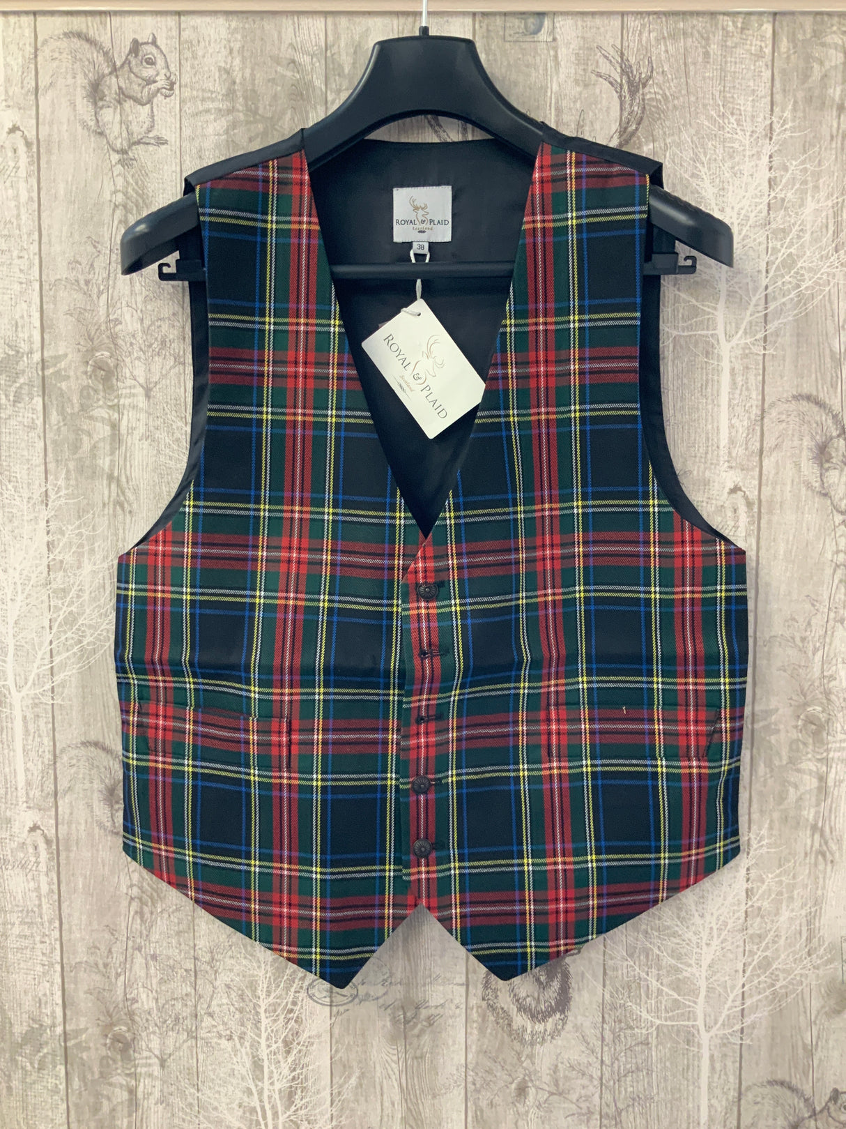 Black Stewart Mens Waistcoat