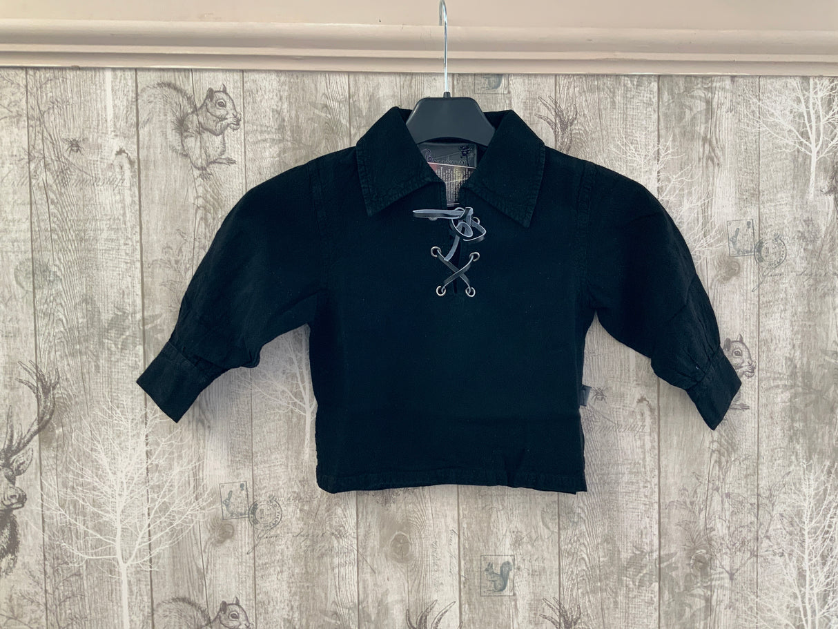 Black Childrens Highlander (Ghillie) Shirt