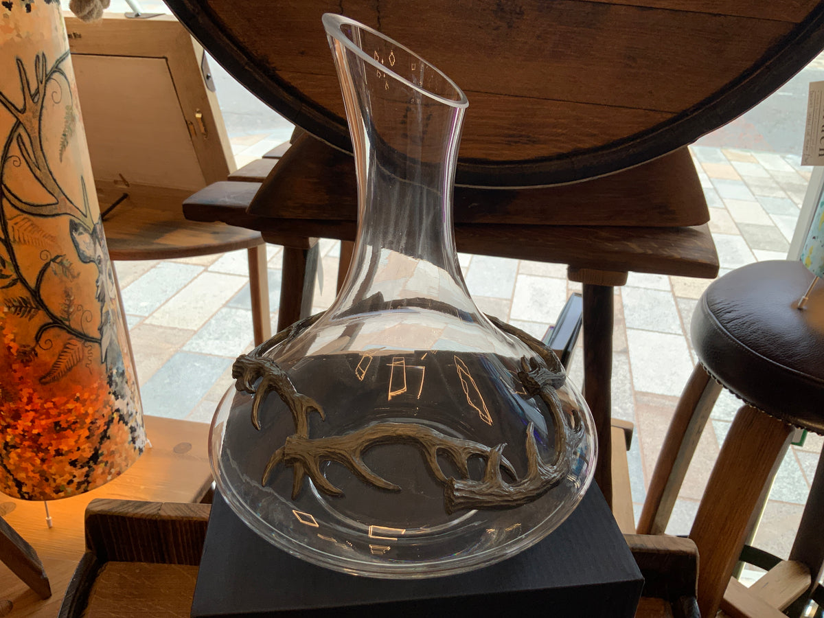 Pewter Antler Ring Wine Decanter