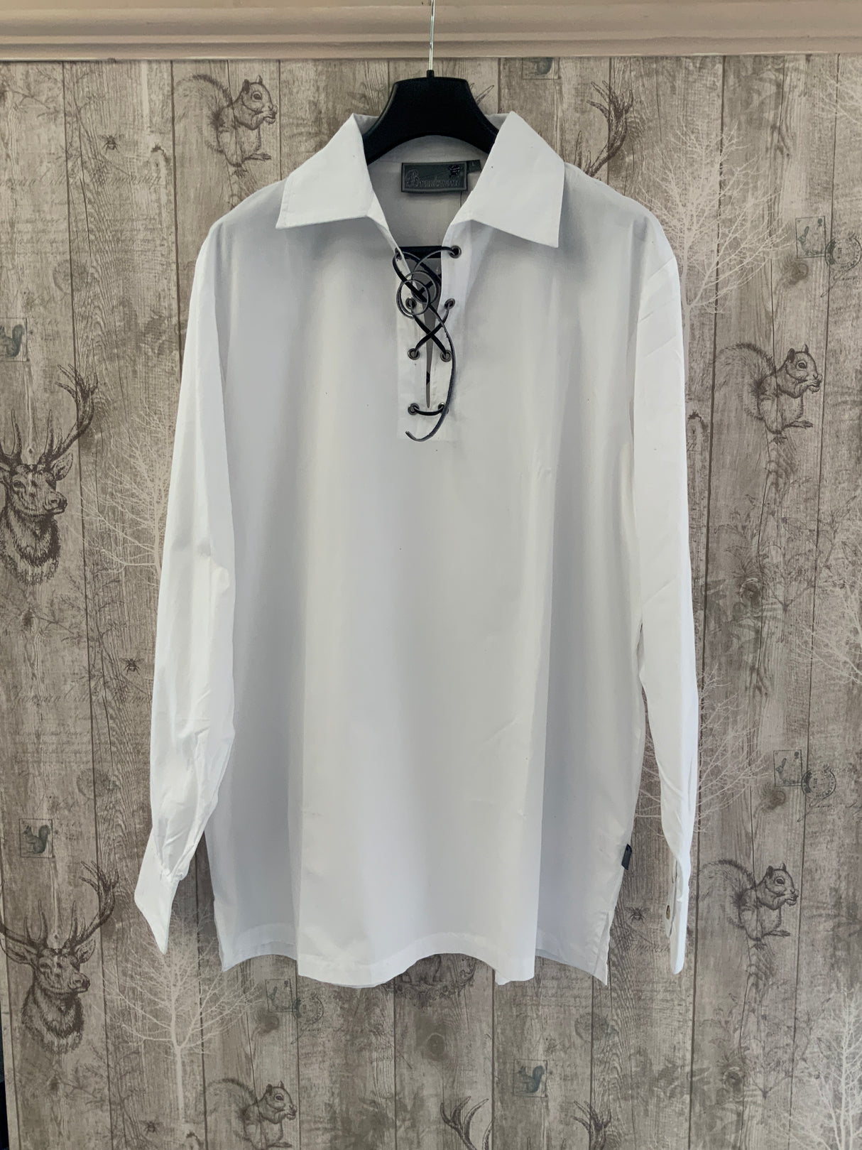 White Mens Highlander (Ghillie) Shirt