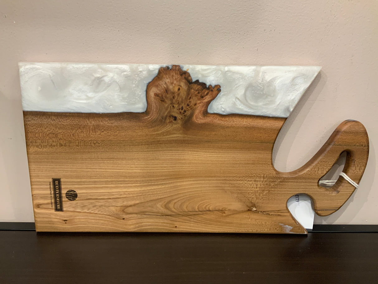 Swirl Handle Pearl River Small Charcuterie / Serving Board