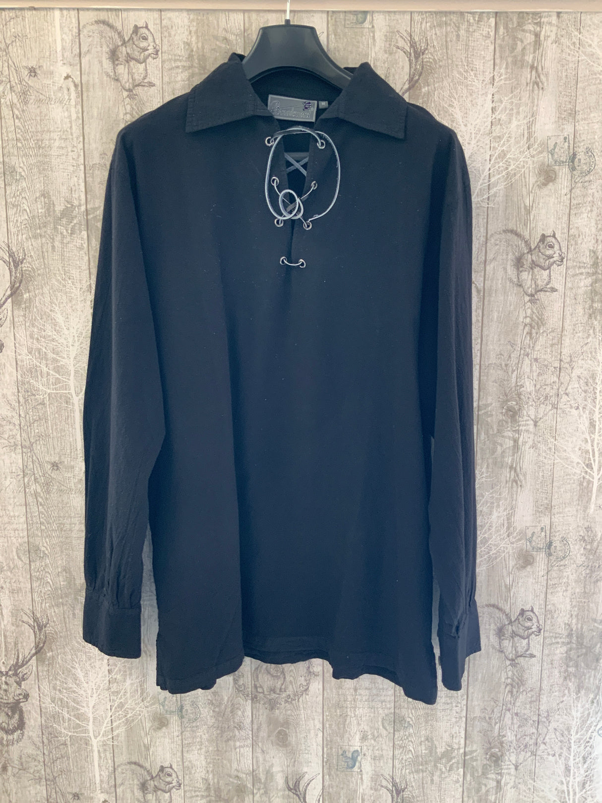 Black Mens Highlander (Ghillie) Shirt