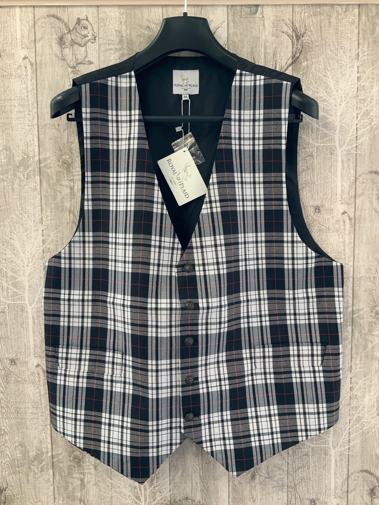 Black & White Menzies Mens Waistcoat