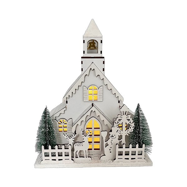 Christmas Church LED 24 x 30cm
