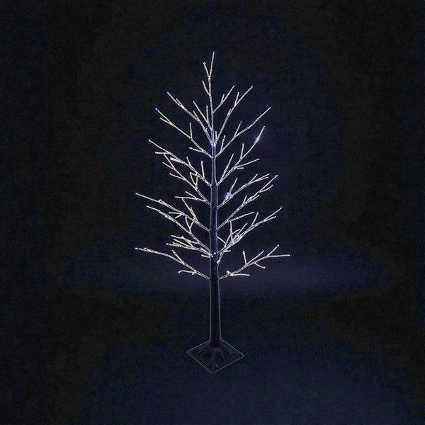 Birch Copper Wire Black Christmas Tree 4 Foot High LED 300 Lights 25% Twinkle
