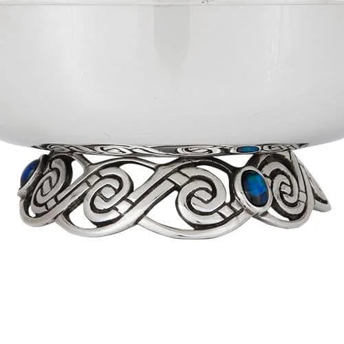 Pewter Celtic with Blue Stone Quaich