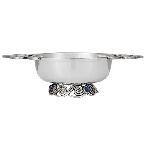Pewter Celtic with Blue Stone Quaich