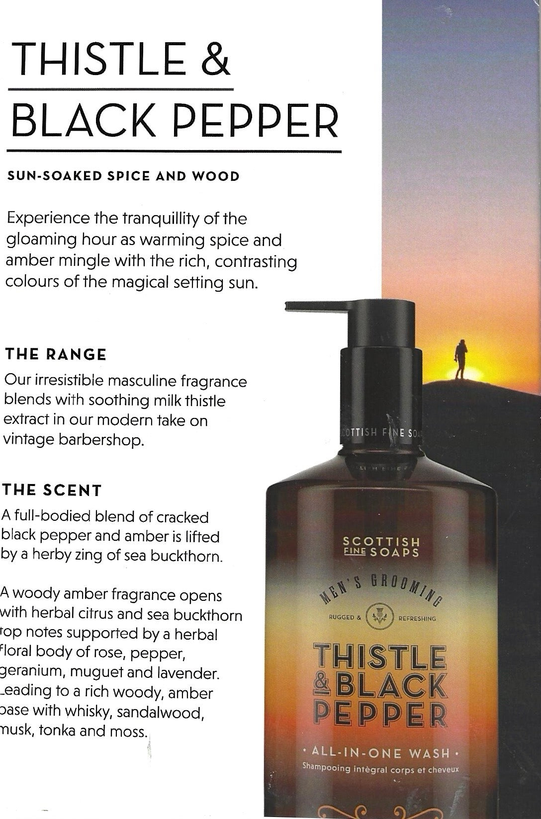 100g Thistle & Black Pepper Face & Beard Soap