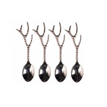 Stag Antler set of 4 Teaspoons (Gift Boxed)