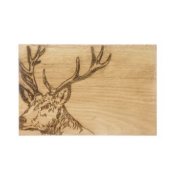Stag 30cm Oak Cheese Board & Knife Set (Boxed)
