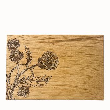 Trio of Thistles 30cm Oak Cheese Board & Knife Set (Boxed)