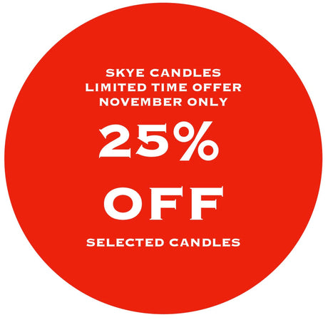 Isle of Skye Candles 25% off November 2025