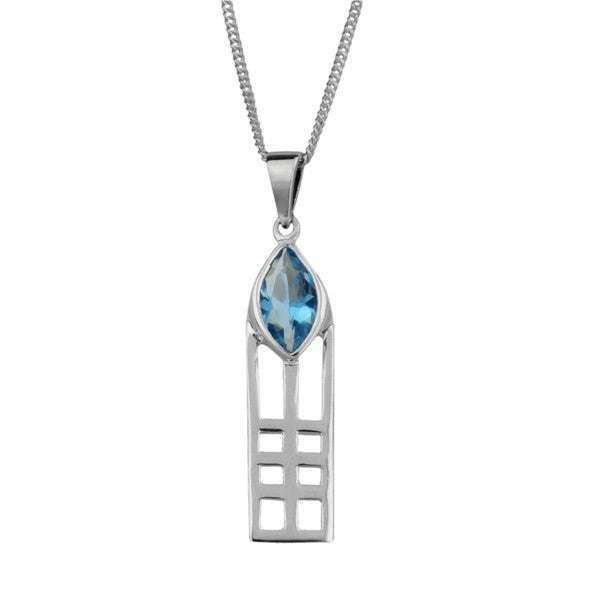 MacIntosh Rectangle with Stone Pendant