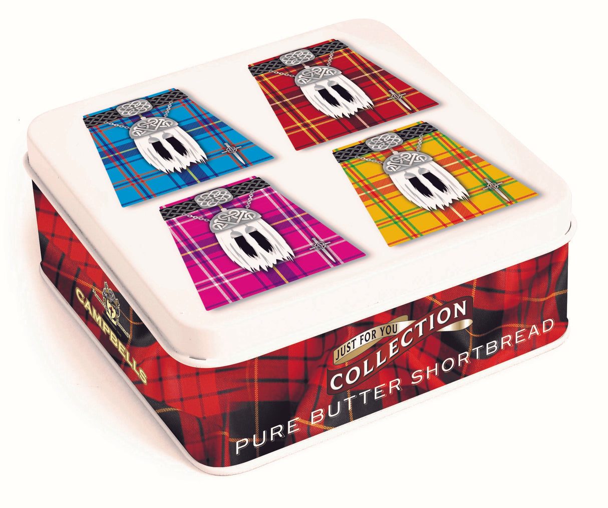 90g Colourful Kilts Shortbread Fingers Tin