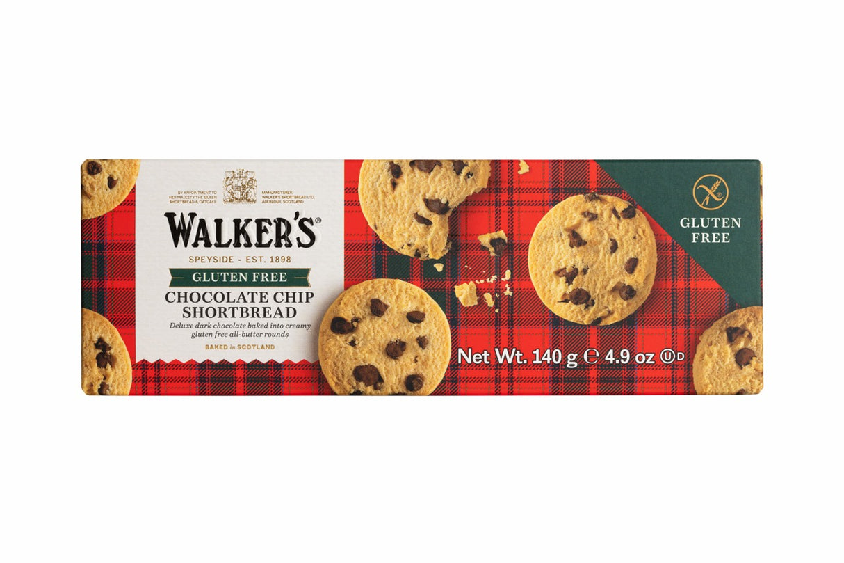 140g Gluten Free Chocolate Chip Shortbread Carton