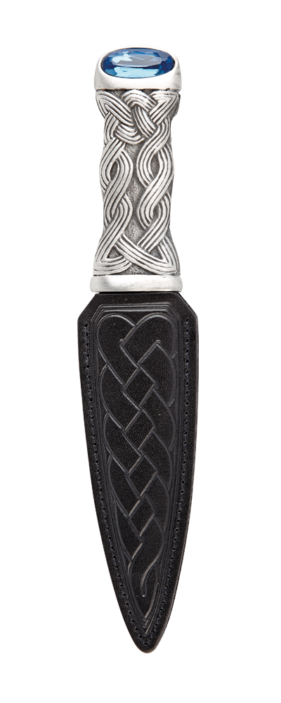 Earn Celtic Knot with Stone Matt Pewter Sgian Dubh