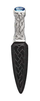 Earn Celtic Knot with Stone Matt Pewter Sgian Dubh