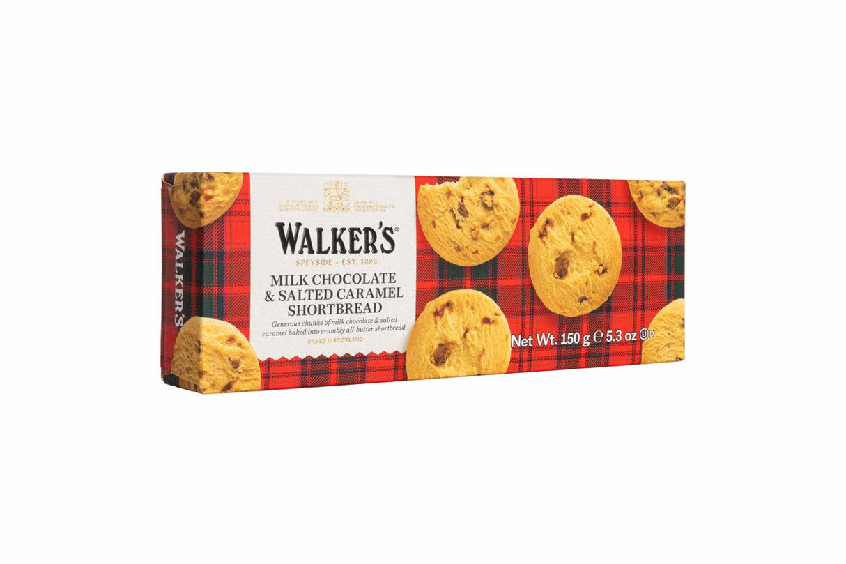 150g Salted Caramel & Milk Chocolate Chunk Shortbread Carton