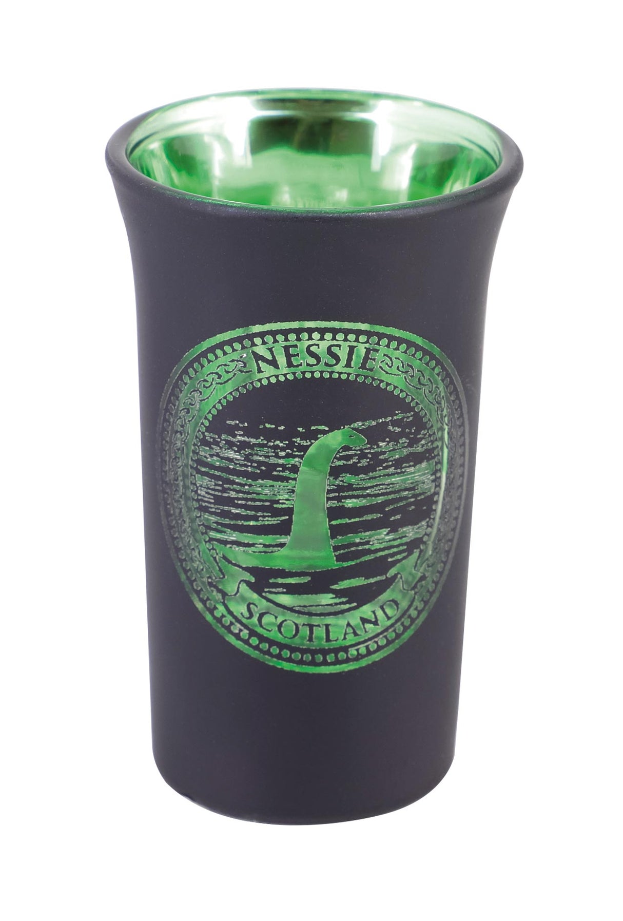 Nessie Shot Glass (Green on Black)