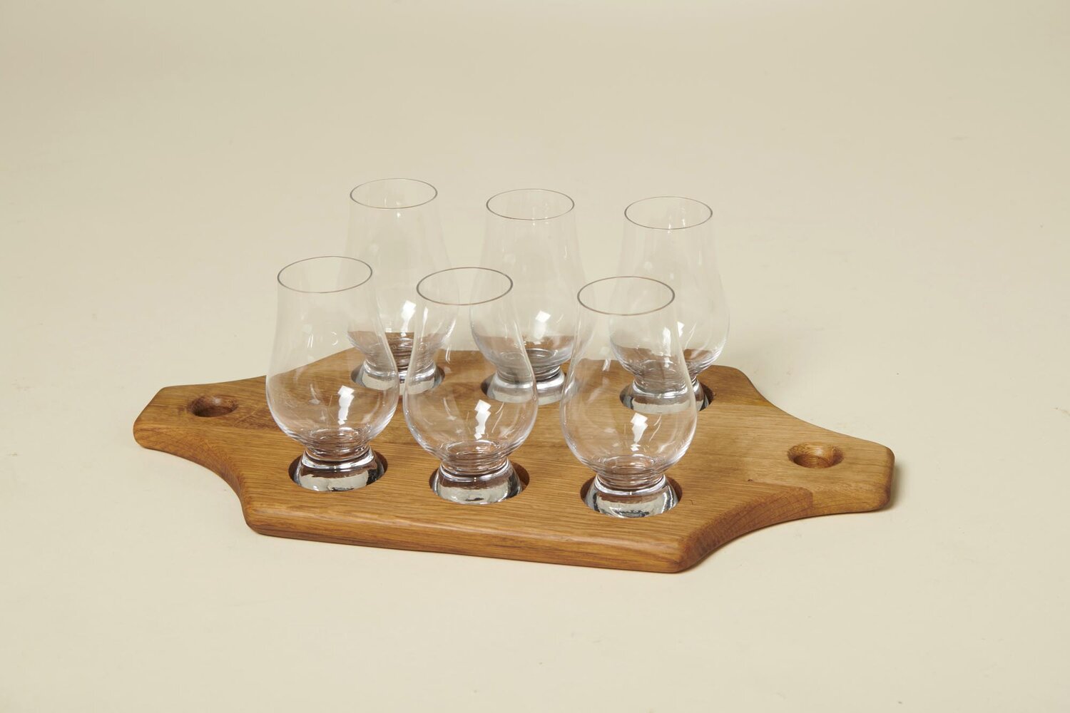 Flat Board Six Glass Holder (Two Handles)