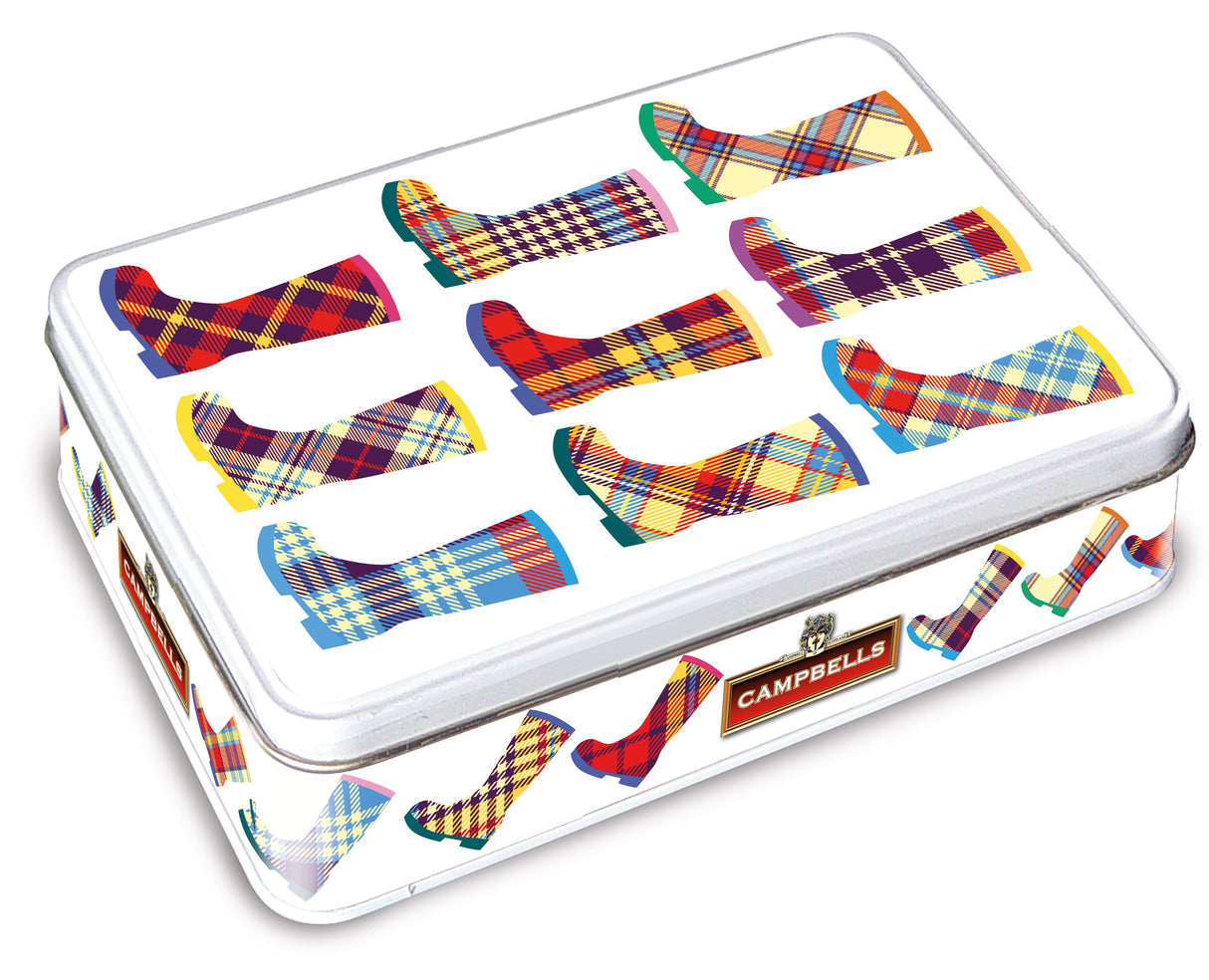 150g Tartan Wellies Assorted Shaped Shortbread Tin