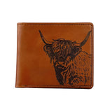 Highland Cow Leather Wallet (Gift Boxed)