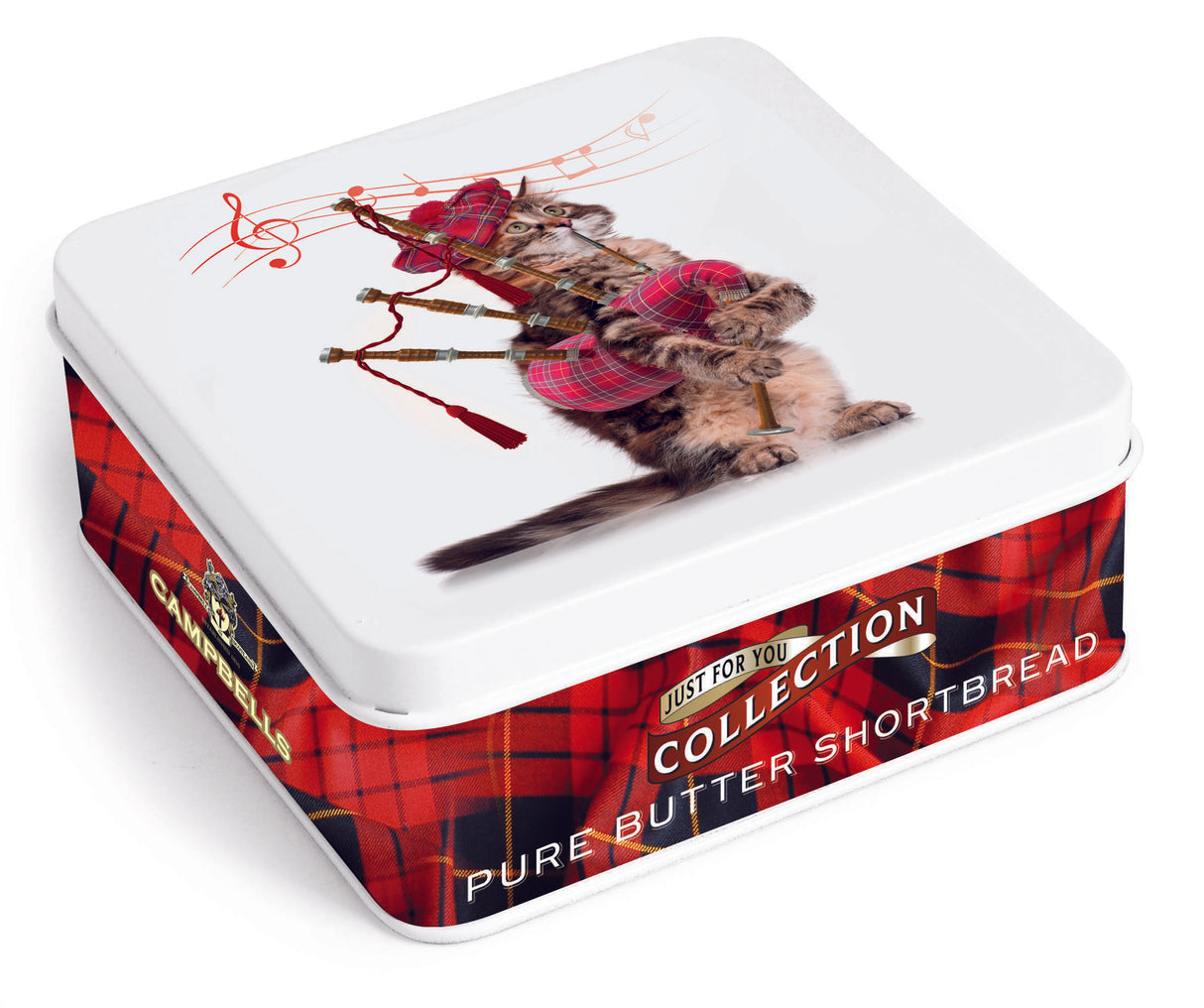 90g Cat with Bagpipes Shortbread Fingers Tin