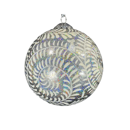 Winter Vines Silver Bauble