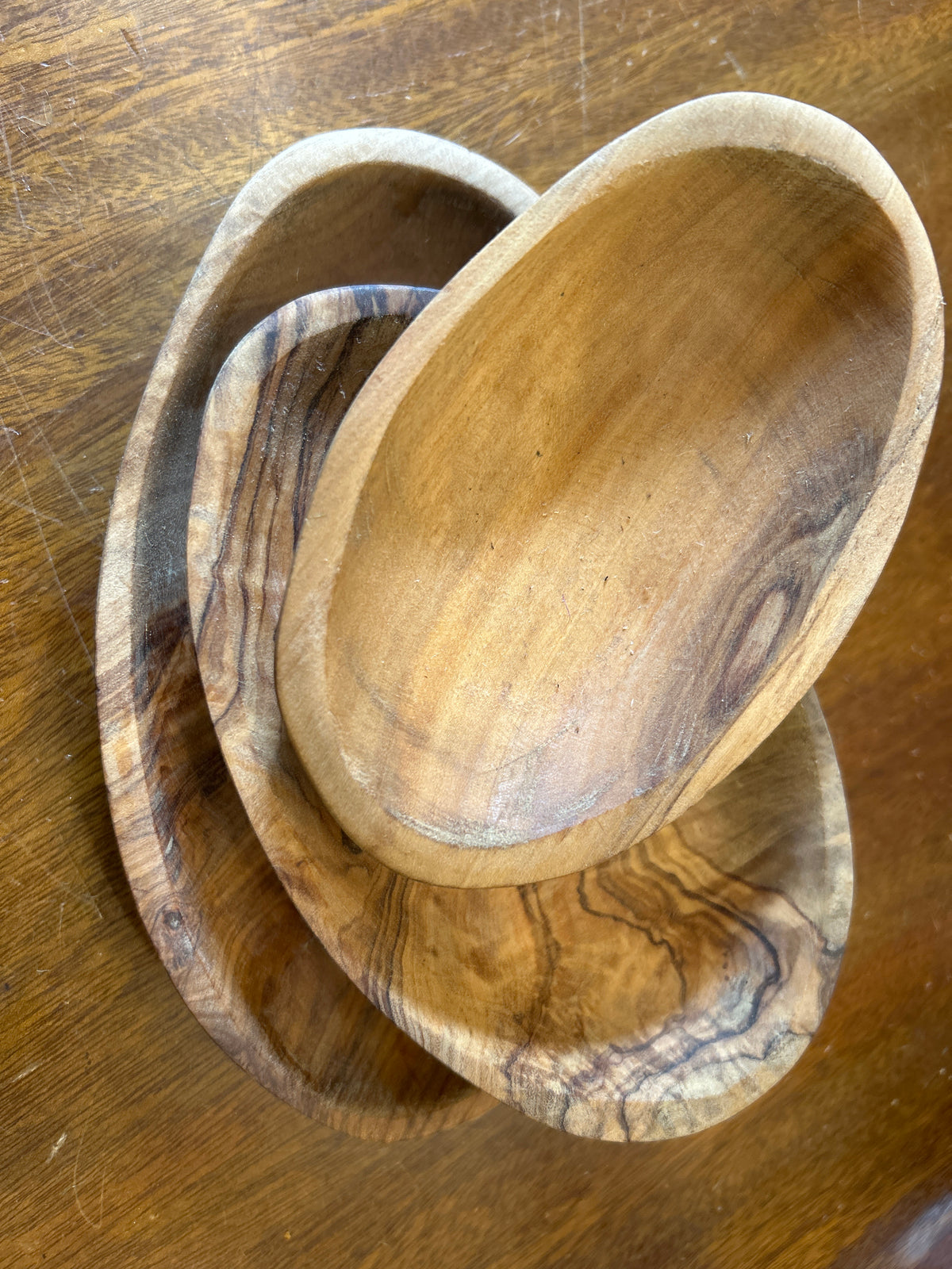 Olive Wood Stacking Bowl Set