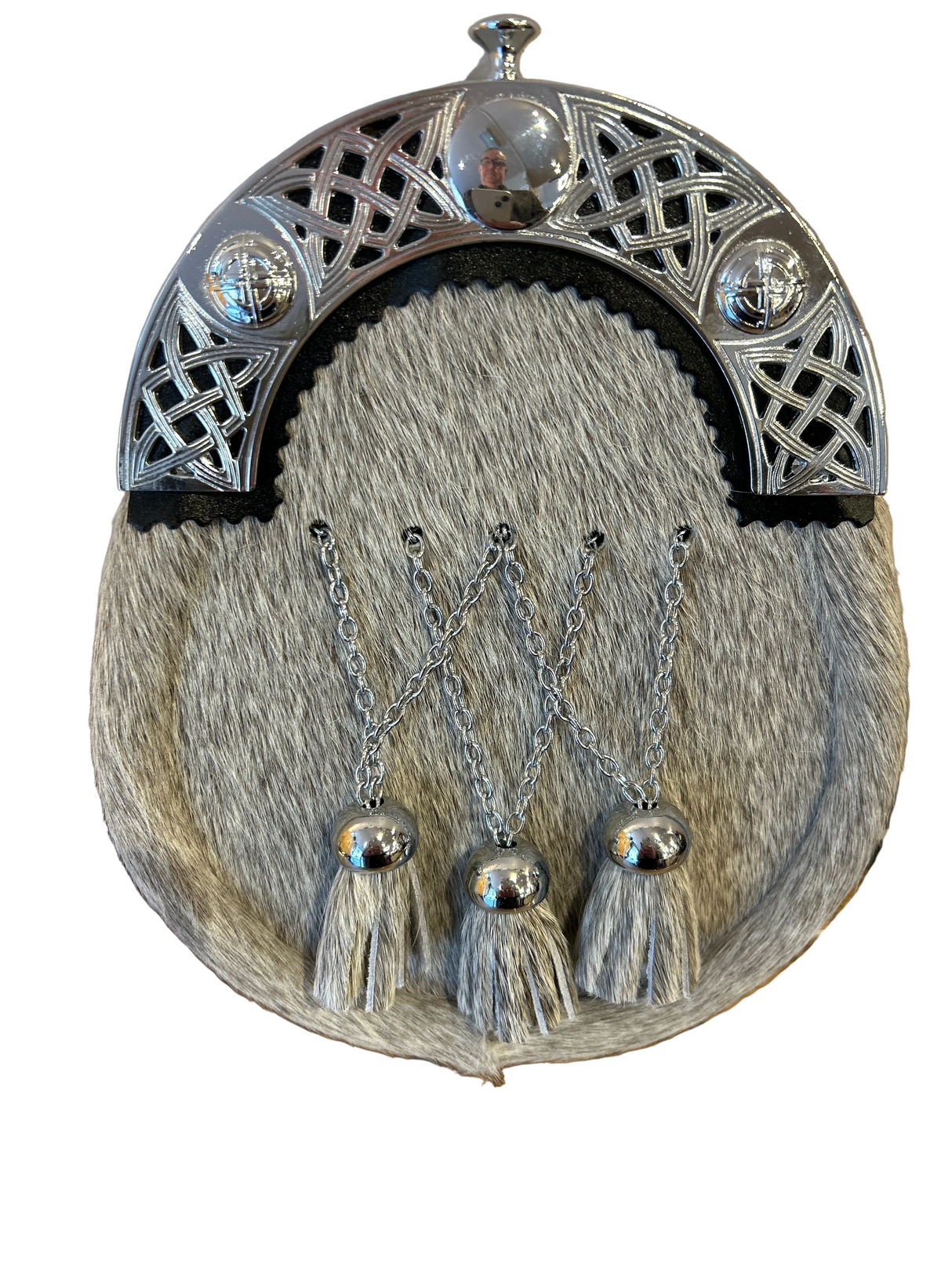 Interlinked Tassel Open Celtic Chrome Cantle Dress Sporran