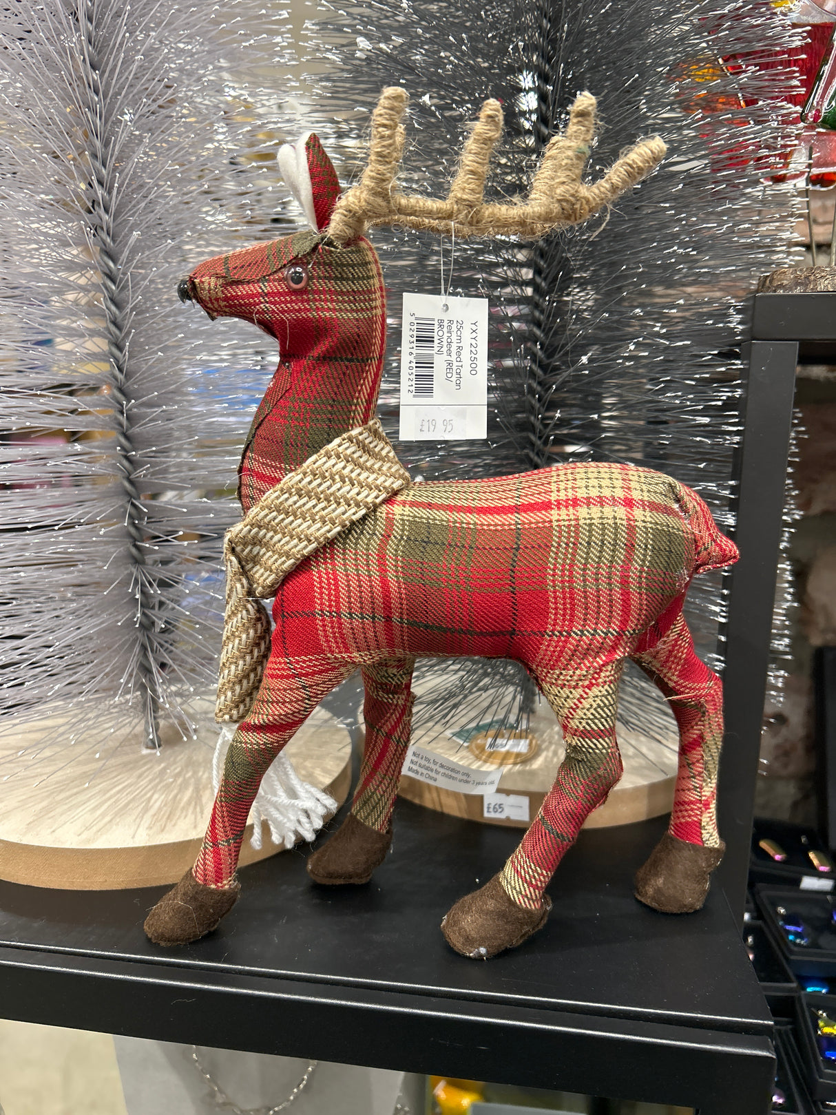 Small Red Tartan Stag (25cm)