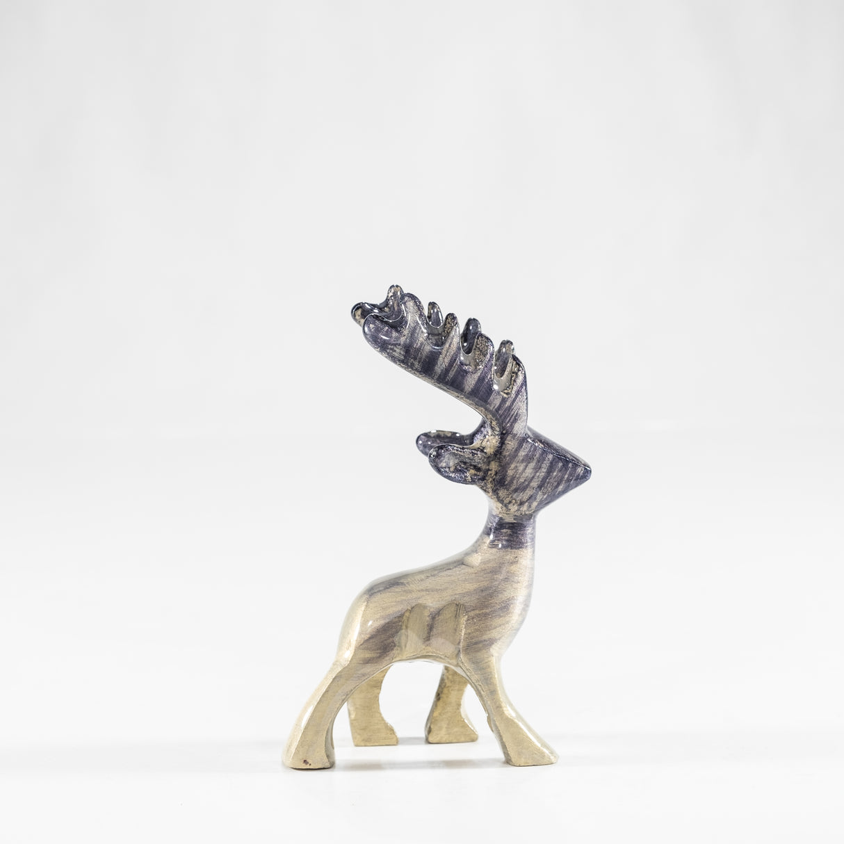 Medium Brushed Silver Aluminium Stag (11cm)