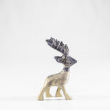 Medium Brushed Silver Aluminium Stag (11cm)