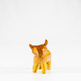 Medium Brushed Gold Aluminium Highland Cow (6cm)