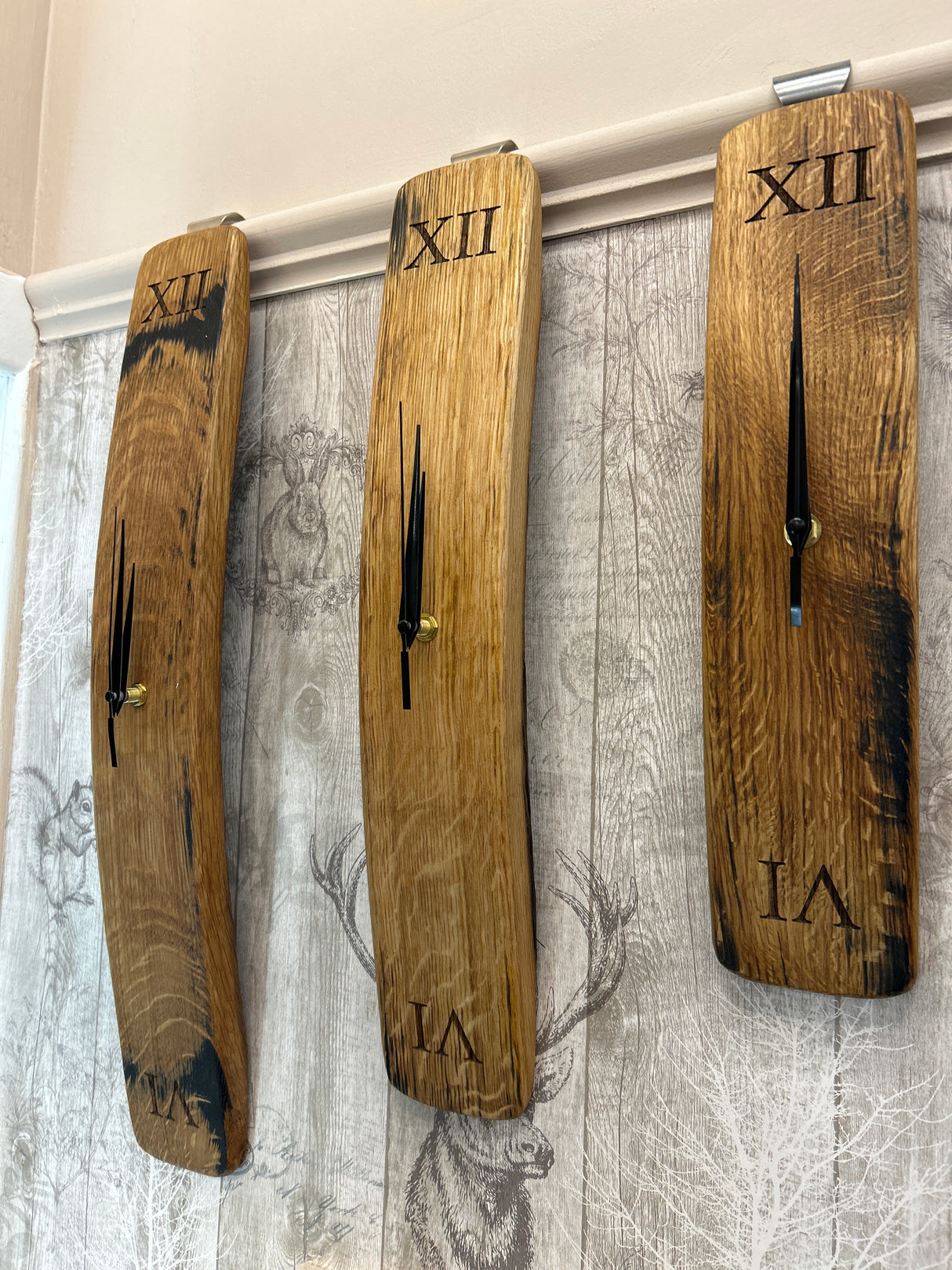 Bilge Small Whisky Barrel Clock (375mm Tall x 80mm Wide)