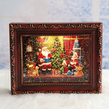 Santa Scene 3D Picture Frame Sparkle Spinner 24.5cm