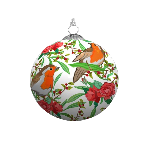 Robin & Roses Bauble