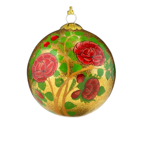 Glitter Roses Bauble