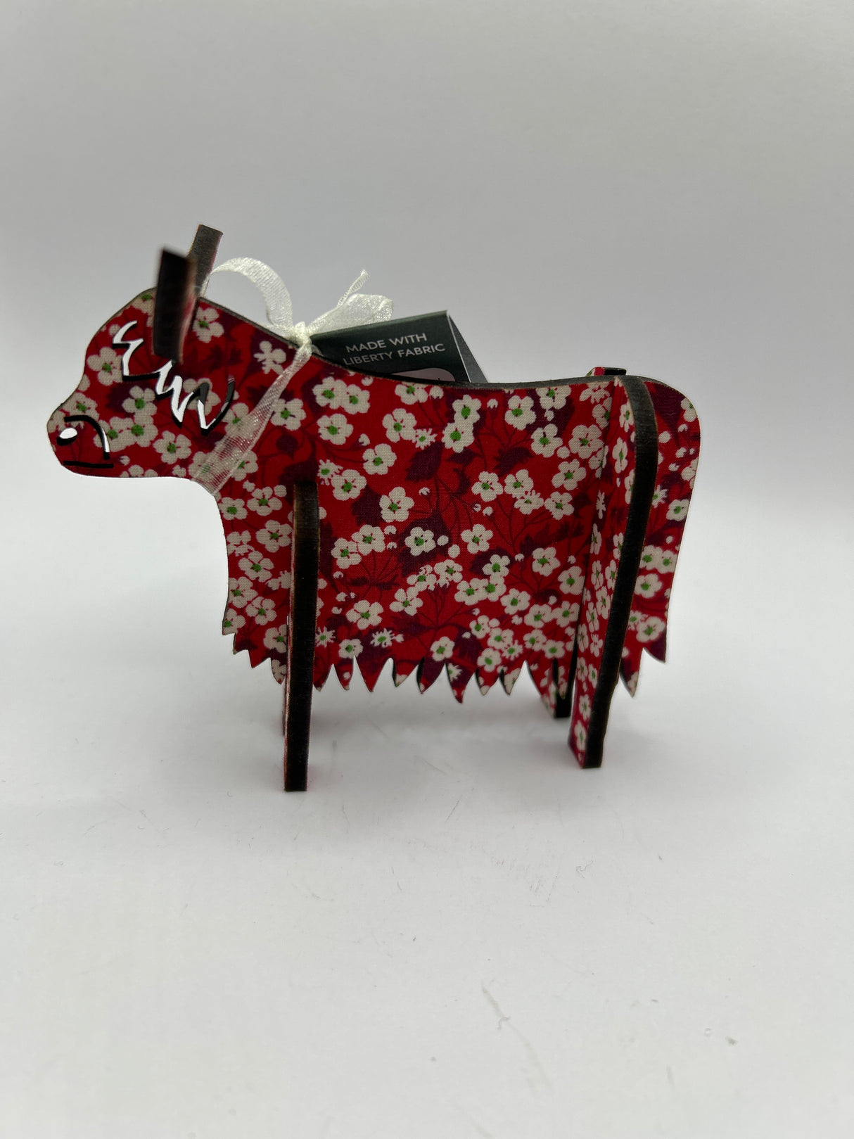 3D Standing Highland Cow In Liberty Red Mitsi