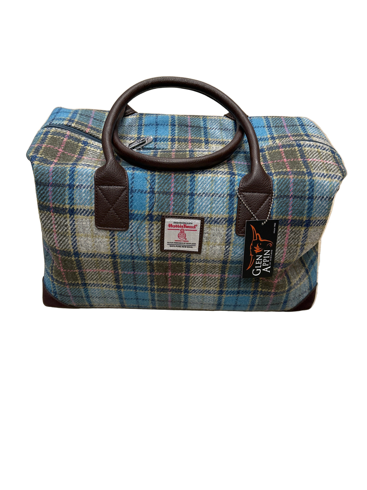 Esk Overnight Bag Turquoise Tartan