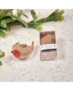 Christmas Robin Tiny World Fabric Keepsake