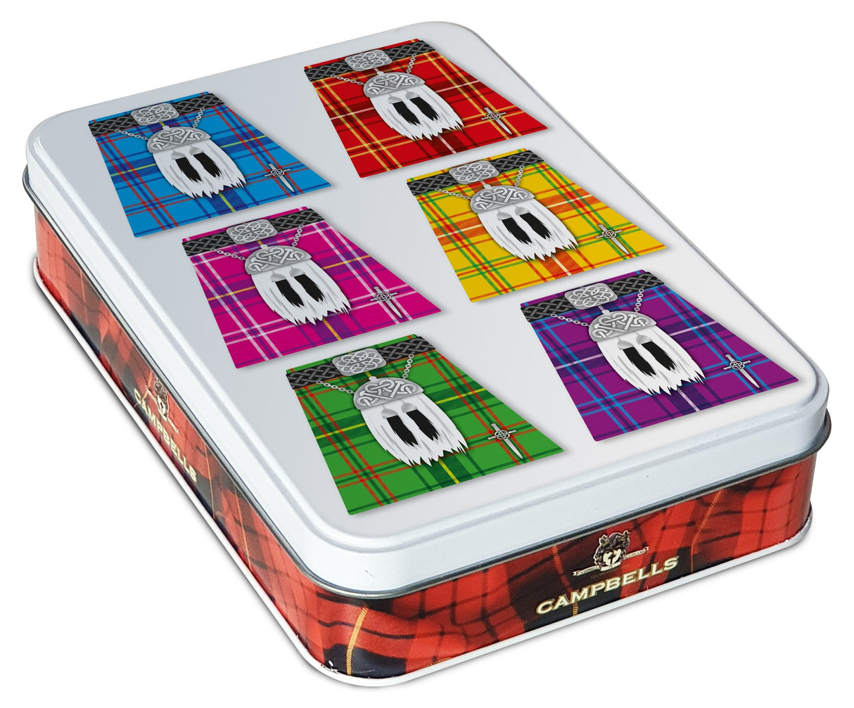 150g Colourful Kilts Assorted Shaped Shortbread Tin