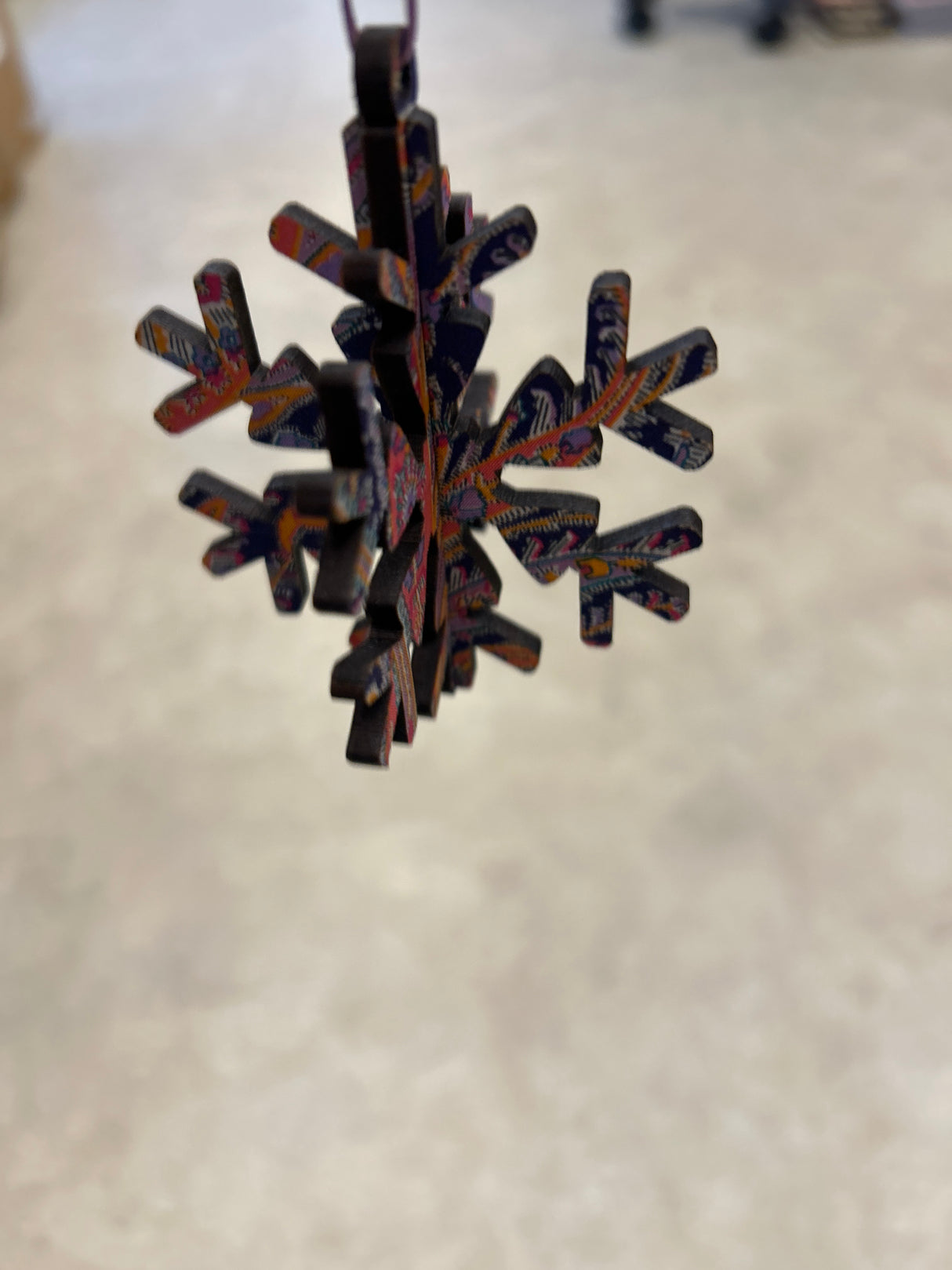 3D Snowflake Christmas Decoration in Liberty Purple Felix & Isobel Paisley