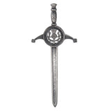 Circle Thistle Sword Antiqued Finish Kilt Pin